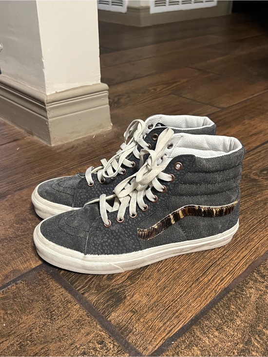 Vans Other - Vans Canvas & Suede High-Top Sneakers - Zebra Pony Hair Fur